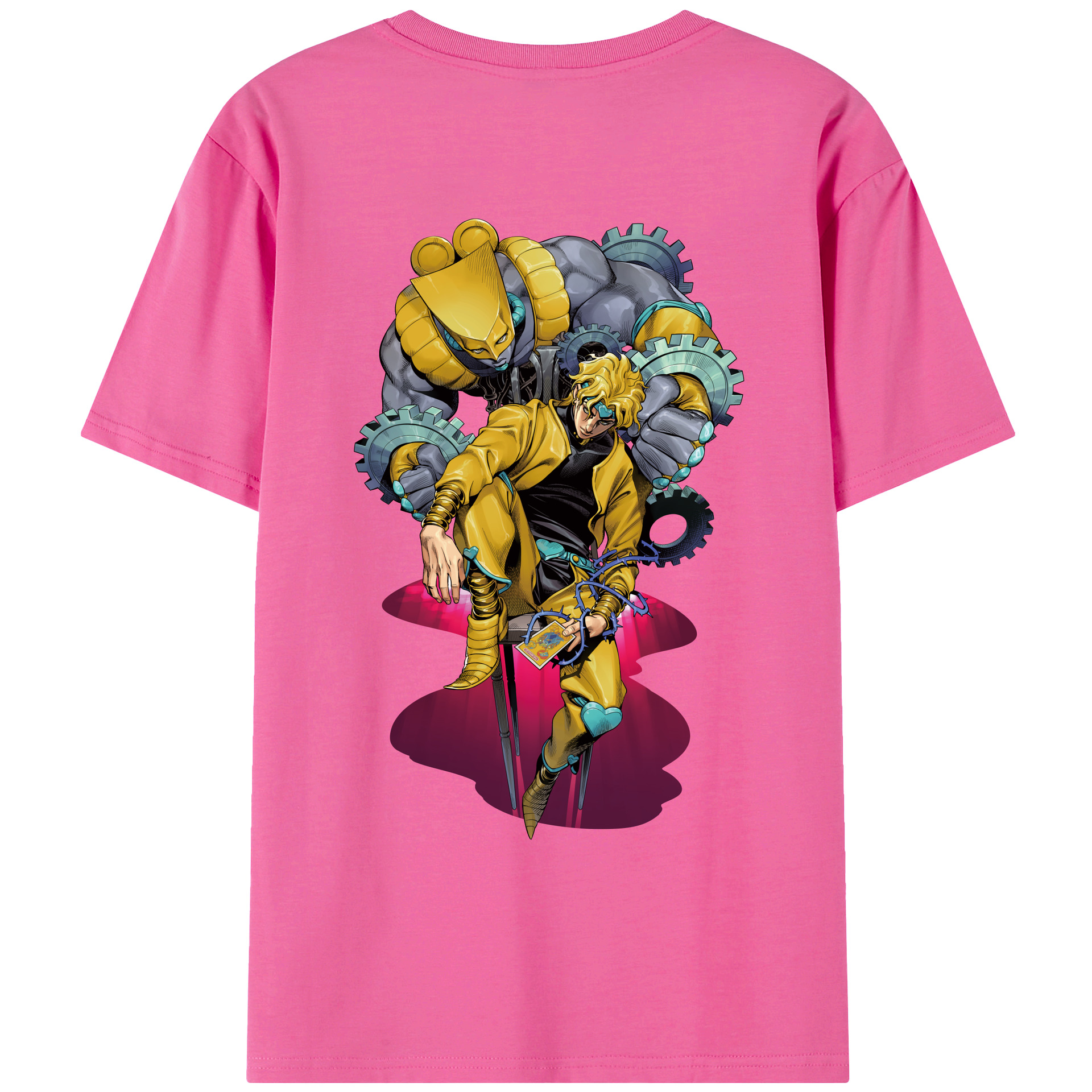 （画像用） ジョジョの奇妙な冒険 ディオ?ブランドー JoJo's Bizarre Adventure Dio Brando レディース半袖Tシャツ(バックプリント)